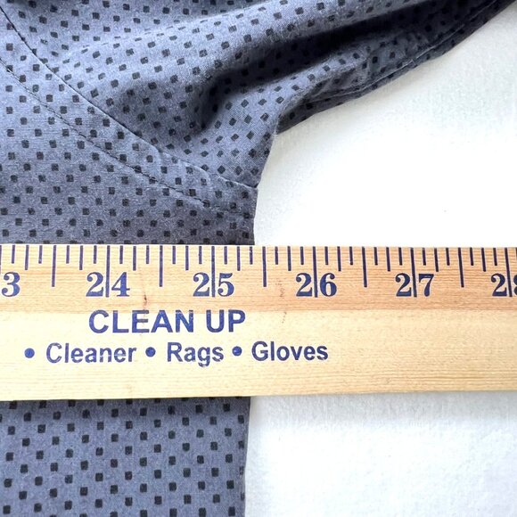 Bruno New York XL Charcoal Gray Polka Dot Long Sleeve Mens Shirt Embroidered - Picture 8 of 10